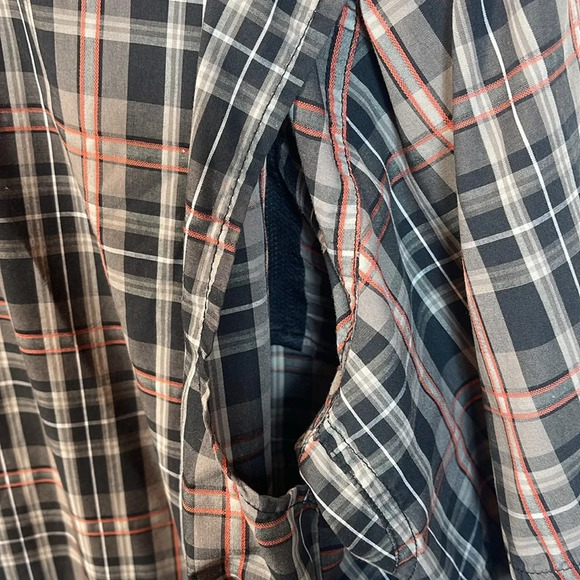 Harley Davidson Embroidered Plaid short sleeve vented button front shirt XL - Picture 5 of 7